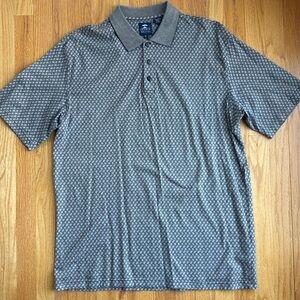 Vintage 90s Y2K Pebble Beach Golf Polo Shirt Men XL Navy Tan Diamond Plaid